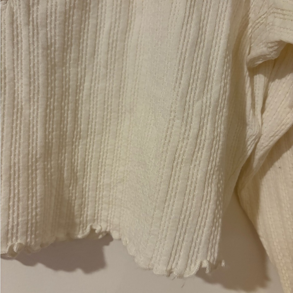 BP Cream Ribbed Crop Top - Picture 4 of 7